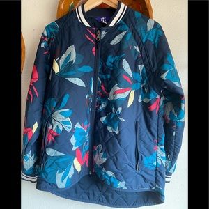 Joy Lab Blue Floral Jacket Size Large